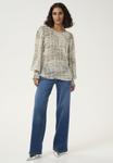 Блуза Kaffe Blouse, Grey Texture Check/Mottled Beige - фото 2