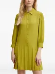 Мини-платье-рубашка с плиссированным воротником LIU JO, зеленый - фото