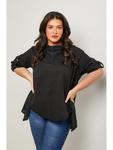 Блузка Curvy Lady, черный - фото