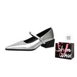 BIGTREE Серебряные туфли Мэри Джейн, цвет Silver - фото