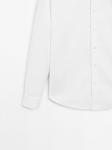 Текстурированная рубашка классического кроя Massimo Dutti, белый - фото 4