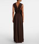 Платье макси со сборками и плиссе Max Mara, Caffe - фото 3