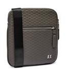 Сумка мужская Armani Exchange через плечо с тиснением, серый - фото 4