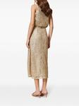 TWINSET вязаная юбка миди, золотой - фото 4