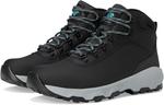 Columbia Womens Newton Wander Leather, Black/Teal - фото