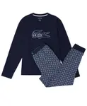 Мужской комплект пижамы из джерси, 2 предмета Lacoste, синий - фото 4