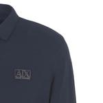 Рубашка с вышитым логотипом ARMANI EXCHANGE, синий - фото 5