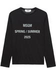 Футболка с надписью MSGM, черный - фото