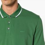 Поло с логотипом HUGO BOSS, зеленый - фото 7