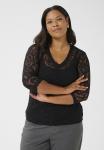 Блуза LUCA Kaffe Curve, черный - фото 5
