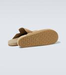 Замшевые клоги Prada, Ecru - фото 7