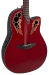 Ovation CE48 Celebrity Series Elite Сверхмелкая акустико-электрическая гитара Ruby Red - фото