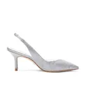 Туфли-Слингбэк Eva 75 Stuart Weitzman, серый - фото