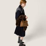 Велюровый бомбер на молнии MIU MIU, синий - фото 4