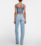 Джинсовый корсетный топ Frame, Indigo Curves - фото 3