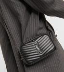 Кожаная сумка через плечо lou mini Saint Laurent, черный - фото 2