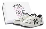 Кроссовки MLB Chunky Liner Skateboarding Shoes Unisex Low-top White/Black, белый/черный - фото