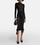 Платье миди с застежкой Christopher Kane, черный - фото 2