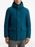 Куртка на пуговицах с капюшоном WOOLRICH, синий - фото 3