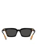 Квадратные солнцезащитные очки Burberry Briar, 52 мм, черный - фото 4