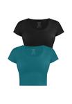 Футболка Normani 2 PACK , Petrol Schwarz/Teal - фото 4