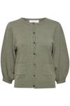 Вязаный кардиган PULZ Jeans Sara, Dark green - фото