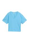 Футболка TOM TAILOR DENIM BOXY V NECK, Clear Light Blue/Light Blue - фото 5
