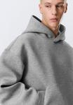 Худи Weekday SIMON, Grey Melange/Mottled Grey - фото 3