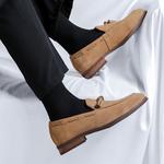 Лоферы мужские Weishibangwei, коричневый - фото 6