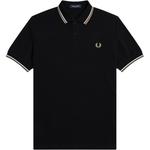 FRED PERRY Поло мужское black/light umber - фото