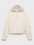 Rizon Zip Neck Jumper Mango, Lt Pastel Grey - фото 3
