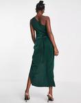 Зеленое платье длиной до икры с узлом и вырезом ASOS - фото 3