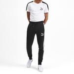 Брюки iconic t7 track pants 'black white' Puma, черный - фото 3