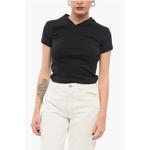 Укороченная футболка с принтом «Wrap» Coperni, Black - фото