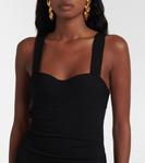 Платье-бюстье с боковыми разрезами Tom Ford, черный - фото 4