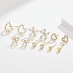 DAISY BEAUTY Серебряные серьги-гвоздики для женщин - фото 7