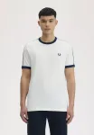 Футболка с принтом «рингер» Fred Perry, White - фото