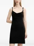 Мини-платье с круглым вырезом HUGO, черный - фото