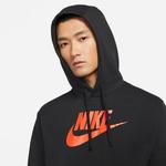 Толстовка Nike Logo Hoodie 'Black Orange', черный - фото 2