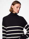 Пуловер Pieces Rollkragen Sia, черный/белый - фото 4