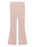Расклешенные брюки в рубчик Dolce & Gabbana Kids, розовый - фото