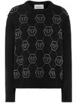 Philipp Plein джемпер с логотипом, черный - фото