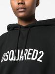 Dsquared2 logo print hooded dress, черный - фото 4