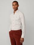 Фланелевая рубашка таттерсолл с приталенным кроем Hackett London, Off White/Multi - фото 7