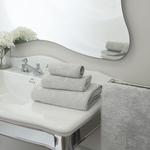 Банное полотенце Frette однотонное 100x150, светло-серый - фото 4