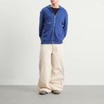 Толстовка с капюшоном и вафельной молнией Palmes, синий - фото 4