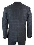 Костюм-тройка в клетку Eton Navy Blue Wine Check Marc Darcy - фото 5