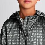 Куртка детская Dior на молнии, серый - фото 6