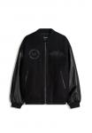 Куртка Bershka Bomber Jacket, Black - фото 5