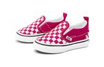 Кроссовки old skool v toddler red/white checkboard Vans, красный - фото 2